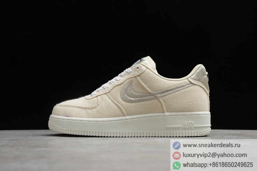 Nike Air Force 1 Low Stussy Fossil CZ9084-200 Beige Unisex Shoes